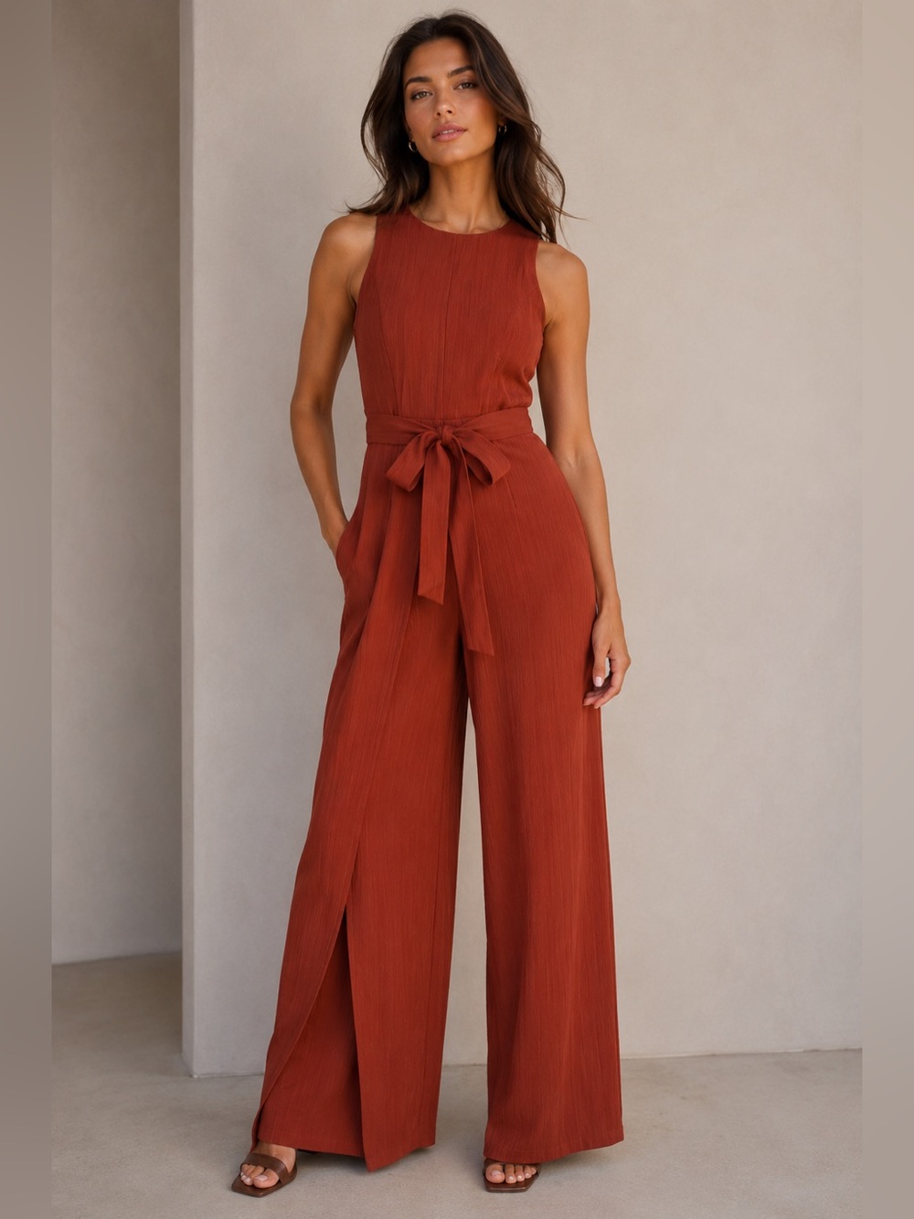 Julia Jordan Jumpsuit in Rust